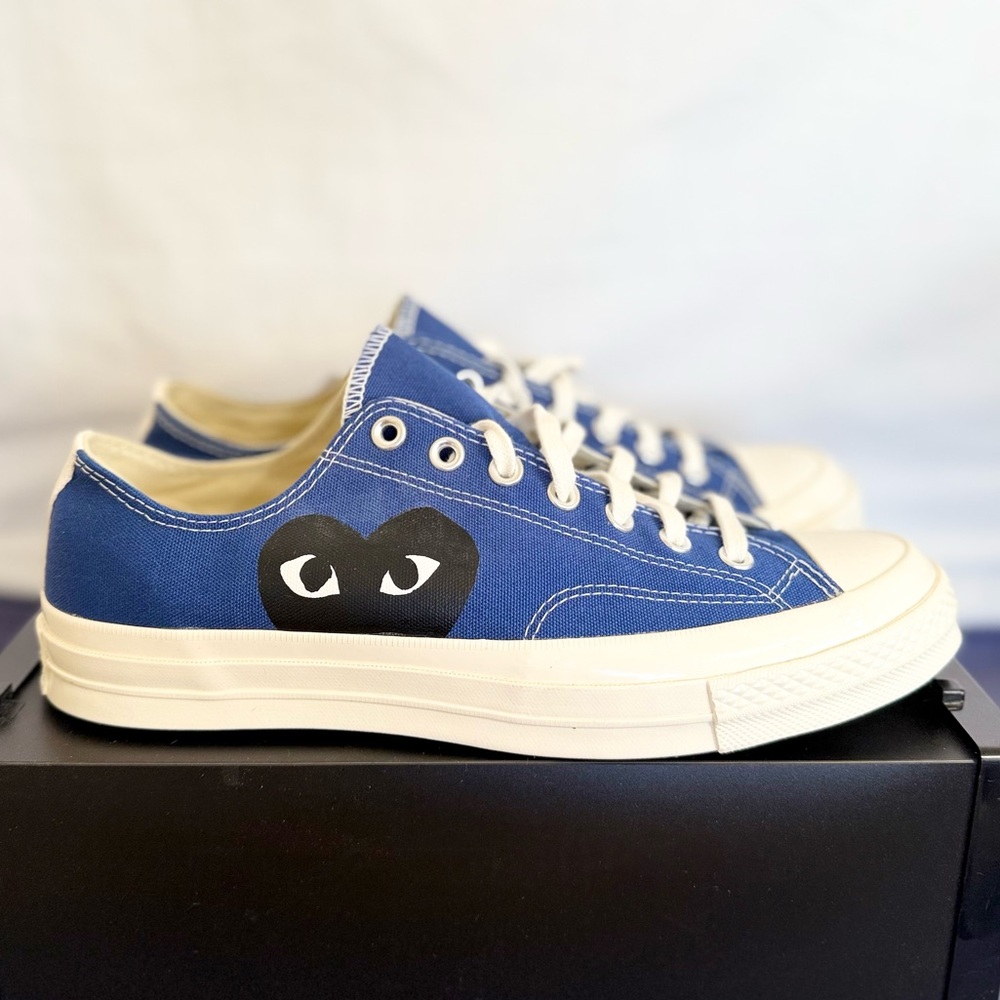 Converse Chuck Taylor Comme des Garcons PLAY Blue Quartz size 10 BRAND NEW